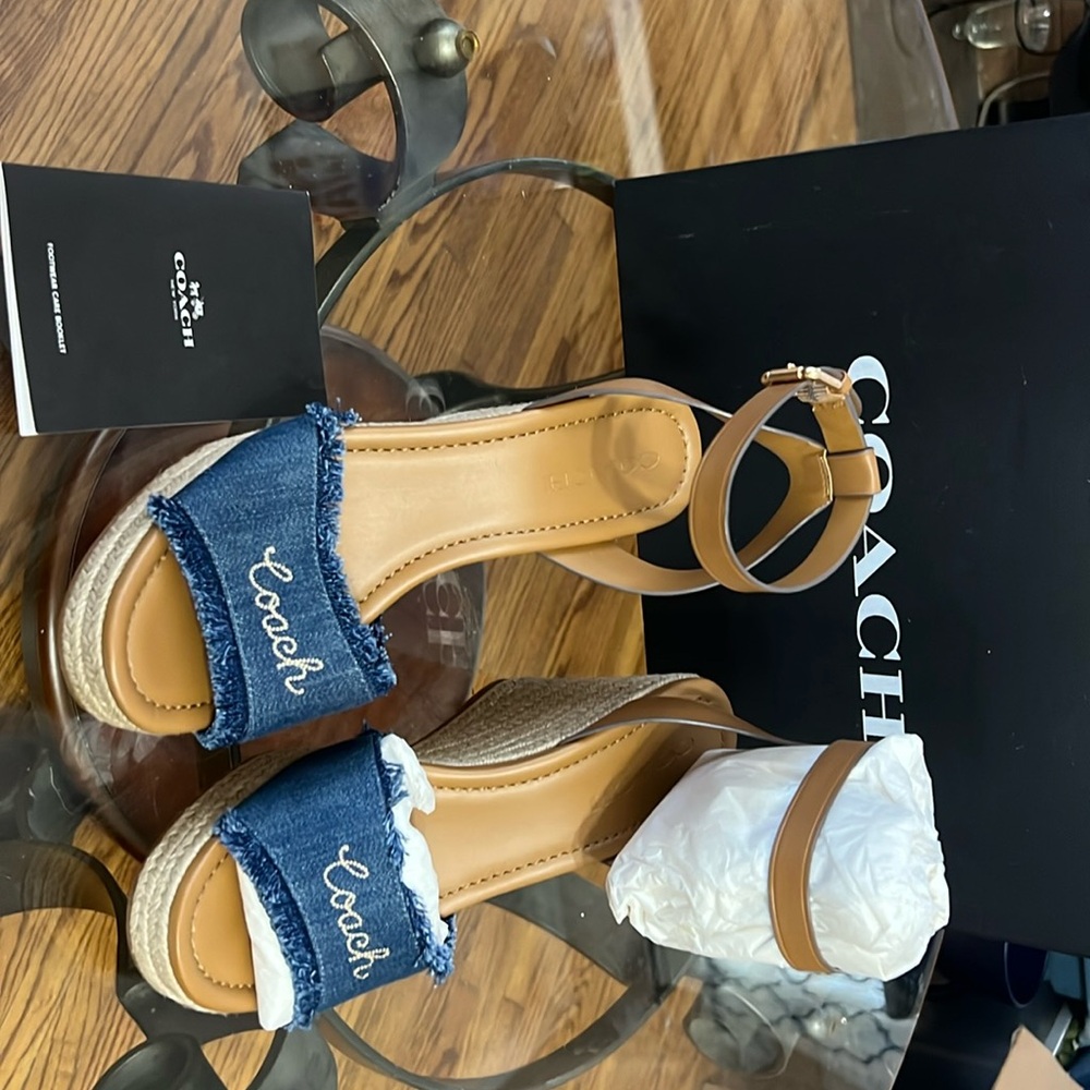 Coach Kelly Denim wedges
